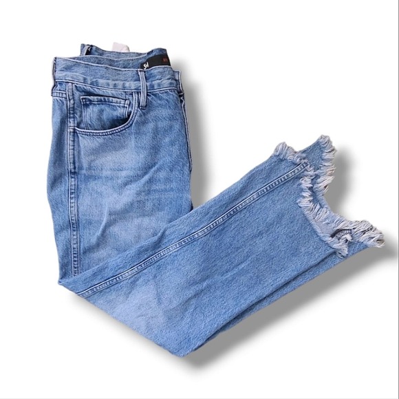 3x1 Brand High-Waisted Button Fly Raw Hem Fringe Bootcut Jeans Size 29 - Picture 4 of 8